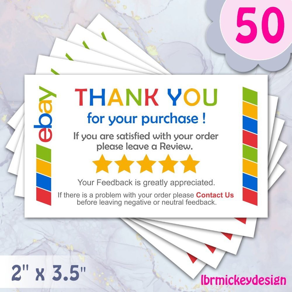 ♥️ 5x25 / 50 Thank You Cards